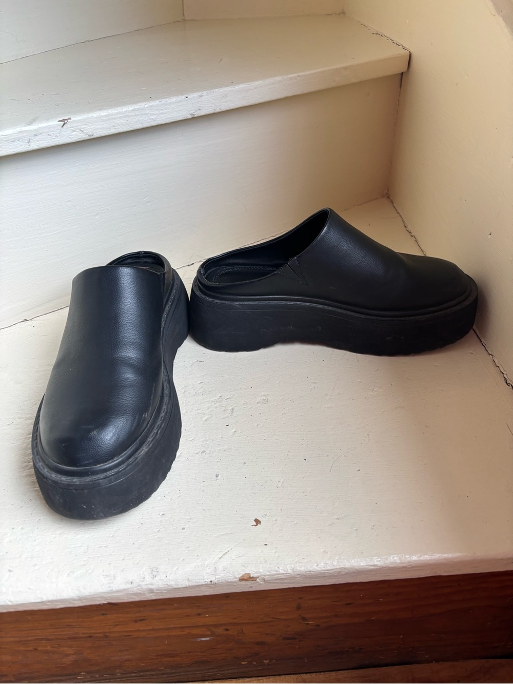 ASOS Black Platform Mule Clogs